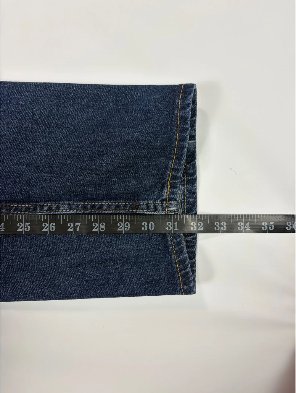 Classic Levi's 505 Men's 40x32 Dark Wash Blue Stretch Regular Straight Leg Jeans